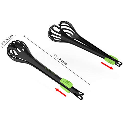 Hypermotion - Kitchen Tongs - 3 in 1 Multifunctional Egg Whisk Nylon Food Tongs for Kitchen Utensils - whisps - Egg Beater - Tongs for Cooking - Pasta Spaghetti Clip - Blender Mixer - Grill Tongs