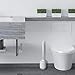 Glendan Toilet Brush and Holder Upgraded Modern Design with Kinsky Strong Bristles,Bathroom Toilet Bowl Cleaner Brush Set Toilet Cleaning Brush Kit (Grey-Flooring)
