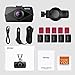 VETOMILE V2 Dash Cam 2.5K HD 1440P 30fps, 1080P 60fps, Car Dashboard Camera Video Recorder 170° Wide Angle with Built-in WiFi, GPS, Parking Mode, Super Night Vision, Loop Recording