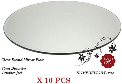 Homedelight Round Mirror Plate Table Centrepiece 35cm 12 Box Of