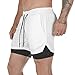 Men’s Workout Running Training Shorts – Men 2-in-1 Workout Quick Drying Breathable Active Exercise Jogging Cycling Short Pantsthumb 3