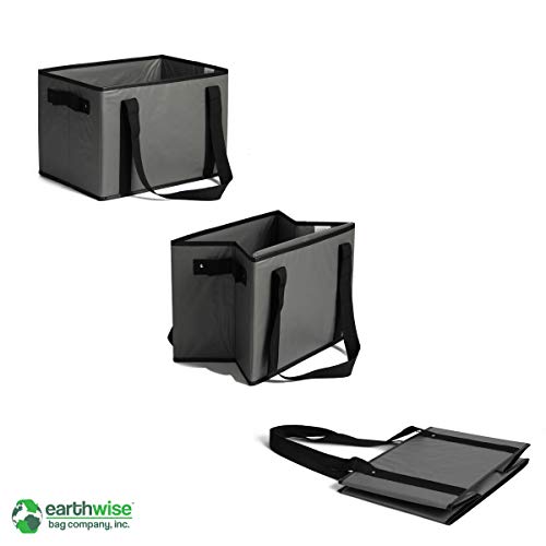 Earthwise Deluxe Collapsible Reusable Shopping Box Grocery Bag Set with
