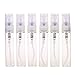 YUFENG 6PCS Clear Crystal Glass Perfume Atomizer Spray Bottle Empty Refillable Sample Bottle for Essential Oils Travel Cleaning(5ML)