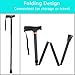 Saymeto Folding Cane, Lightweight Walking Cane for Men & Women & Ladies, Adjustable Walking Stick Mobility Aid, Comfortable Handles, Black (33-37