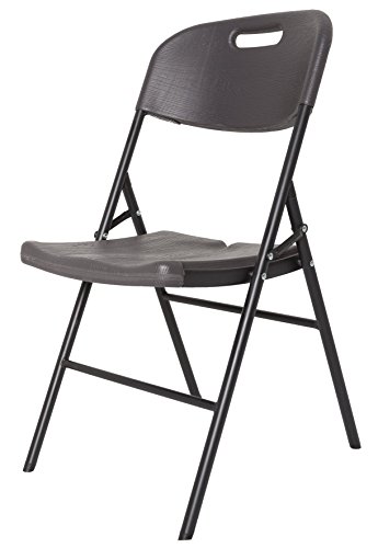XONE-Sedie-Pieghevoli-4-Pezzi-Stampo-Legno-Grigio-Struttura-in-Metallo-e-Resina-86x45x50cm-per-Interni-e-Giardino