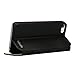 iPhone SE/5S Case, Labato 100% Handmade Genuine Leather Flip Case Cover for iPhone 5/5S/SE Case with Windows View Stand Folio Case Magnetic Cover in Black, Lbt-I5S-11L10