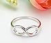 SOMEN TUNGSTEN 925 Sterling Silver Ring Infinity Knot Rings Eternity Wedding Band Size 7