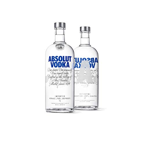 Absolut Vodka Original Set mit 2 Shot Gläsern, Premium Wodka, Schnaps, Spirituose, Alkohol, Flasche, 40%, 1 L – Bild 3