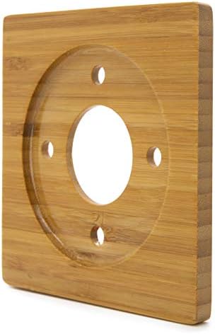 Thermostat Wall Plate Cover (Solid Bamboo Wood | Square | Matte/Satin Finish) for Nest Learning Thermostat 1st 2nd 3rd Generation and E Wooden