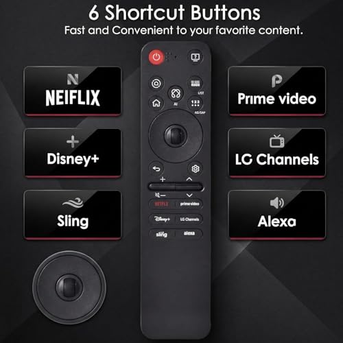 Remote Control for LG Smart TV,Replacement Magic Voice and Pointer Remote Control for 2019 to 2025 LG TV,Compatible AN-MR25GA/MR24GA/MR23GA,AN-MR22GA/22GN/MR21GA,for UHD OLED QNED NanoCell 4K 8K