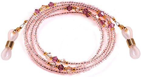 Bead Eyeglass Chain - Sunglasses Cord Neck Strap Holder (Cream Pink)