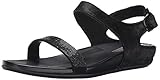 FitFlop Women's Banda Micro-Crystal Dress Sandal, All Black, 8 M US