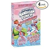 Sugar Free Hawaiian Punch Berry Limeade Blast Singles to Go 8 Packets (4 Pack)