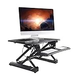 Standing Desk Converter with Height Adjustable – FEZIBO Black 29