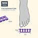 Juvale Toe Separators - 100 Pack Soft Foam Toe Cushions and Spacer Perfect for Nail Polish, Pedicure, Bunion Relief and Hammer Toe (4 Colors)