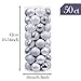 Valery Madelyn Christmas Tree Decorations Ornament Set for Fall Halloween, 50ct 2.36 Inches White and Silver Shatterproof Christmas Ball Ornaments Hanging Xmas Holiday Party Decor