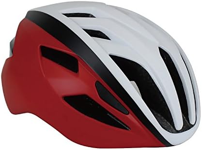 Adult Bike Helmet Safety Light,Adjustable Sport Cycling Helmet Road Mountain Bicycle Helmet for Men Women Safety Protection 56-61CM (Red)