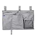 Surblue Bedside Caddy Hanging Bed Organizer Storage Bag Pocket for Bunk and Hospital Beds, College Dorm Rooms Baby Bed Rails,Camp (8 Pockets),Gray