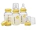 Medela Breast Milk Storage Bottles, 3 Pack of 5 Ounce Breastfeeding Bottles with Nipples, Lids, Wide Base Collars, and Travel Caps, Made Without BPA primary