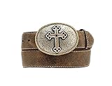Nocona Women's Cross Vintage Distressed Leather Belt - N3444202