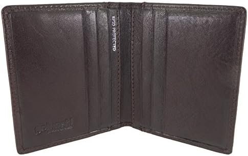 Slim Leather RFID Blocking Credit Card Holder : Fine Leather : 4 Colour Choices (D.Brown)