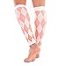 Doc Miller Premium Calf Compression Sleeve 1 Pair 20-30mmHg Strong Calf Support Multiple Colors Graduated Sports Running Recovery Shin Splints Varicose Veins Argyle Skin Tones 2XL 3XL 4XL 5XL
