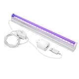 UV LED Black Light Fixtures, Leciel 6W Portable Blacklight Lamp for UV Poster, UV Art, Ultraviolet Curing, Authentication Currency Or Stain Detector