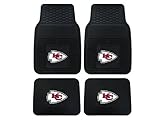 A Set of 4 NFL Universal Fit Front and Rear All-Weather Floor Mats - Kansas City Chiefs