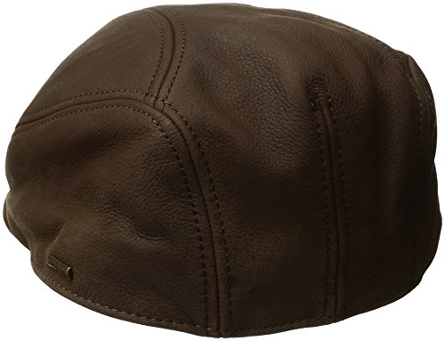 Stetson Men's Oily Timber Leather Ivy Cap, Brown, Small/Medium