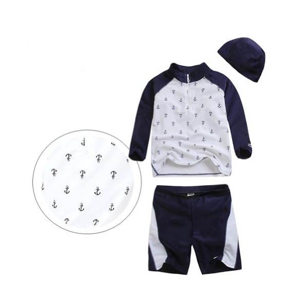 Boys-Long-Sleeve-Rash-Guard-Swim-Set-Uv-Protected-Cloth-for-Children