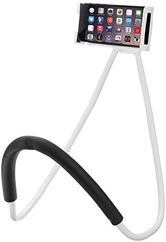 Cell Phone Holder, Universal Tablet Holder iPad Stand Phone Holder, Lazy Neck Bracket, Adjustable arm with Removable Mount for Desk, Table or Bed. Universal Fit iPhone, Samsung Galaxy - White