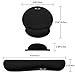 ELZO Ergonomic Mouse Pad and Keyboard Wrist Rest 2 Pack with Comfortable Memory Foam Padding, Nonslip Rubber Base for PC Computer Laptop for Office/Playing Games Pain Relief