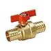Midline Valve 837Q034 Lead-Free Pex Full Port Ball Valve with Tee Handle, 1/2 in.