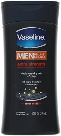 Vaseline Men Body &amp; Face Lotion, Extra Strength, 10 fl oz - 2pc by Vaseline Men