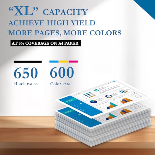 Paeolos Replacement for 604XL Ink Cartridges Compatibles for Epson Multipack Compatible with Expression Home XP-2200 XP-2205 XP-3200 XP-3205 XP-4200 XP-4205 Workforce WF-2910 WF-2930(12 Pack)
