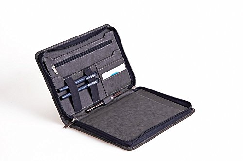 Compact Professional Leather Organizer Padfolio for iPad Mini 4, Junior Legal (A5) Paper