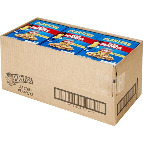 PLANTERS SALTED PEANUTS 10 CT BOX, 1 OZ PACKS, PACK OF 6