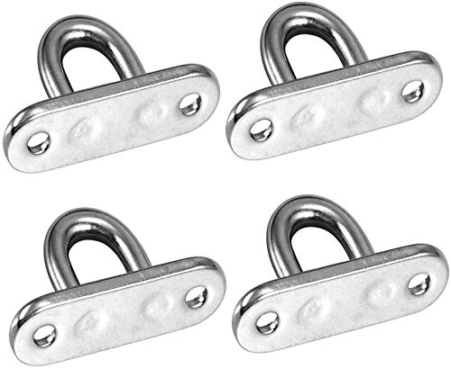 image for Hulless 3.1 x 1 Inch Stainless Steel Ceiling Hook Pad Eye Plate Marine