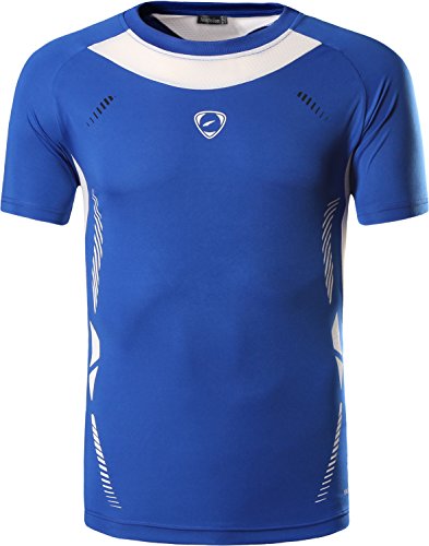 Jeansian Mens Sports Breathable Quick Dry Short Sleeve T Shirts