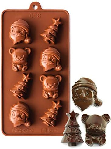 JoyGlobal Silicone Christmas Theme Candy Chocolate Mould