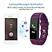 HK Fitness Tracker HR, Activity Tracker Watch with Heart Rate Blood Pressure Monitor Waterproof Smart Bracelet Wrist Band with GPS Step Calorie Counter Pedometer Watch for Kids Women Men,Purple
