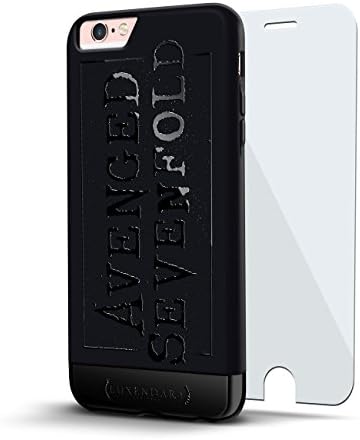Luxendary A7X Licensed 24K Series Case in Velvet Black & Black for iPhone 6/6S + Tempered Glass