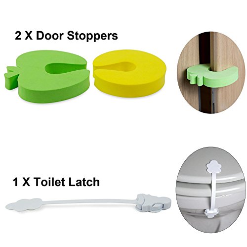 Kids Home Set for Furniture (33-pack),12 Plug Protectors,8 Corner Guards,6 Secure Strap Latches,2 Door Stoppers,2 Cabinets Locks,2 Drawer Locks,1 Toilet Lock,Easy to Install