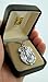 CB Silver Toned Base Police Patron Saint Michael Shield Shaped Medal, 1 1/4 Inch