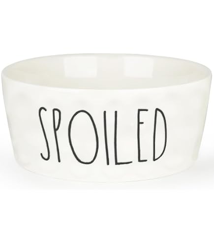 Amazon.com : WoofinPets Ceramic Dog Bowl with Bone Pattern - 8" Extra Large  Food Water Bowl for Medium and Large Dogs, Weighted, Microwave & Dishwasher  Safe, 55 oz (Beige) : Pet Supplies