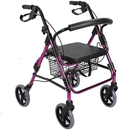 III- Medline Premium Empower Rollator Walker With Seat, Comfort Handles And Thick Backrest, Folding Walker For Seniors, Microban Antimicrobial Protection