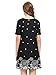 ROMWE Women's Floral Print Short Sleeve Loose Casual Summer Dress