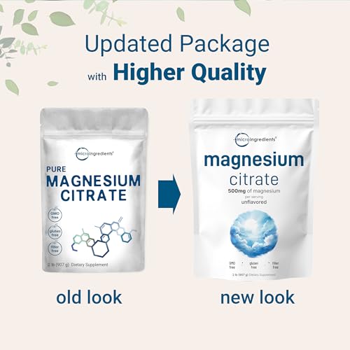 Pure Magnesium Powder, 2lbs | Magnesium Citrate Powder | Unflavored | Relaxation and Nutrient Utilization | Easily Absorbed | Non-GMO, Vegan