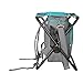 Wacces Multi-Purpose Backpack Chair/ Stool with Cooler Bag for Hiking/Fishing/Camping/Picnicking without Backrest - Gray-Blue