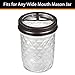[Wide Mouth ONLY] SheeChung 2 Pack Mason Jar Toothbrush Holder Lid - Rustproof 304 Stainless Steel for Ball Mason Jar or Any Pint. Jar, Farmhouse Decor Bathroom Accessories Set - Bronze